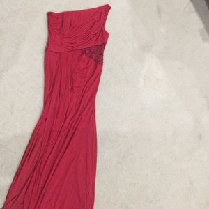 David’s bridal red apple dress prom wedding